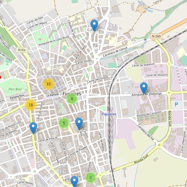 Thumbnail Mapa de restaurantes en Figueres