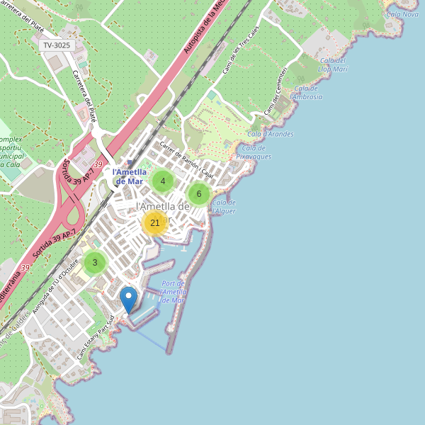 Thumbnail Mapa de restaurantes en l'Ametlla de Mar