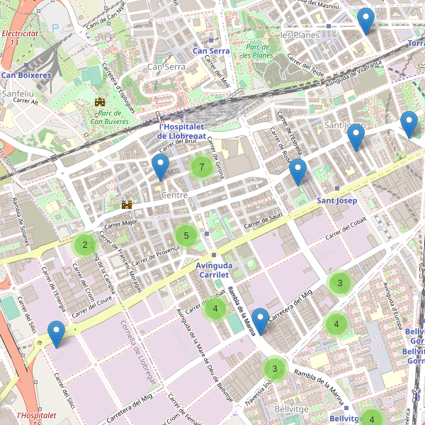 Thumbnail Mapa de restaurantes en l'Hospitalet de Llobregat