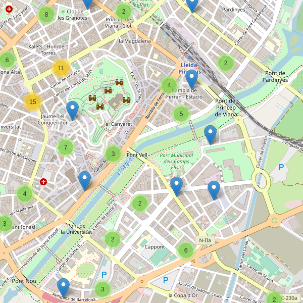 Thumbnail Mapa de restaurantes en Lleida