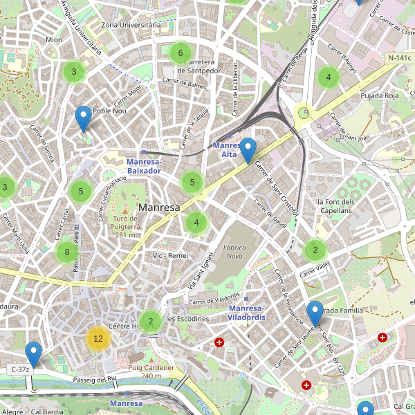 Thumbnail Mapa de restaurantes en Manresa