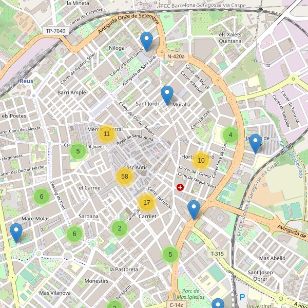 Thumbnail Mapa de restaurantes en Reus