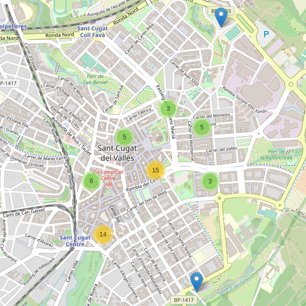 Thumbnail Mapa de restaurantes en Sant Cugat del Vallès