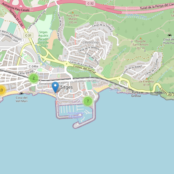 Thumbnail Mapa de restaurantes en Sitges