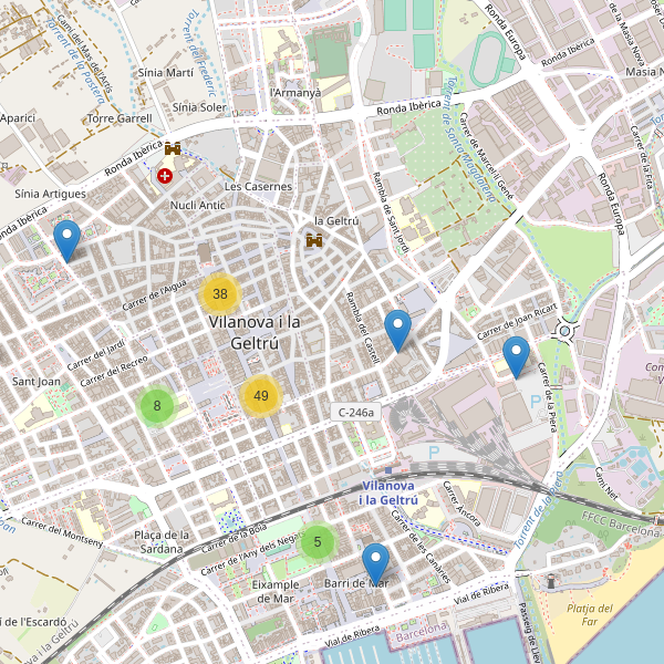 Mapa de ropa en Vilanova i la Geltrú Thumbnail