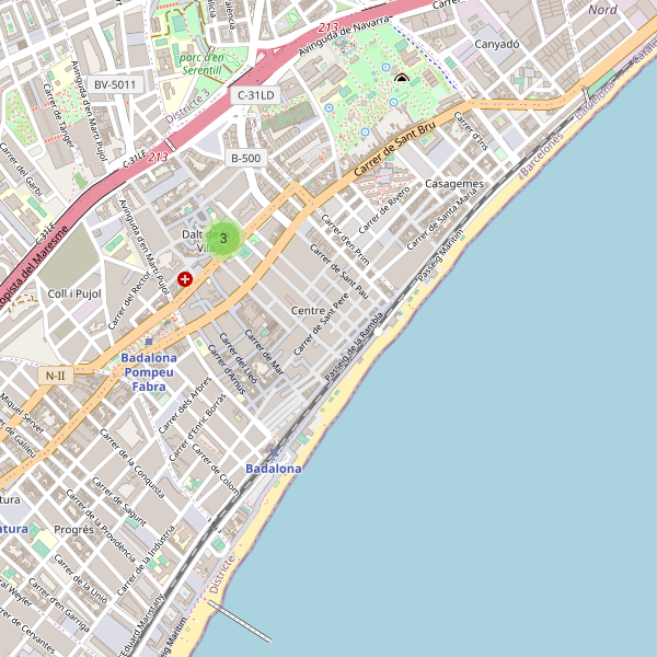 Mapa de sitios-arqueologicos en Badalona Thumbnail