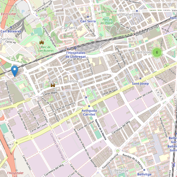Mapa de sitios-arqueologicos en l'Hospitalet de Llobregat Thumbnail