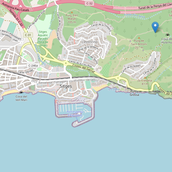 Mapa de sitios-arqueologicos en Sitges Thumbnail