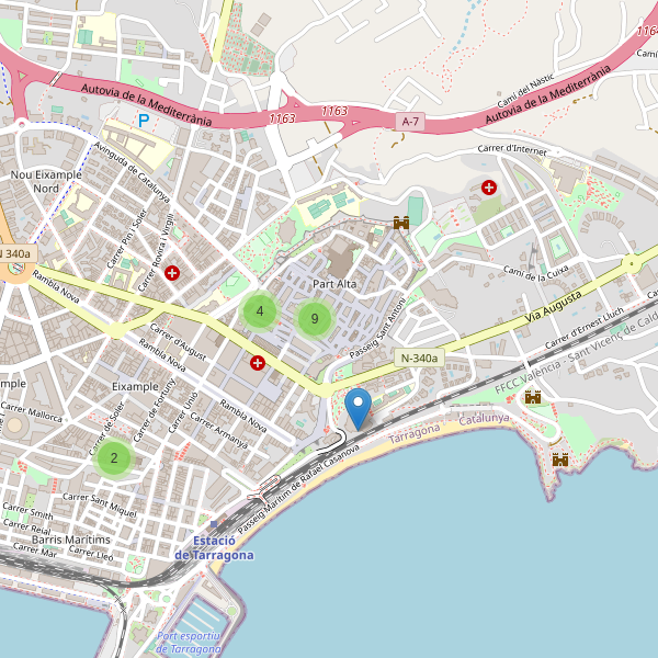 Mapa de sitios-arqueologicos en Tarragona Thumbnail