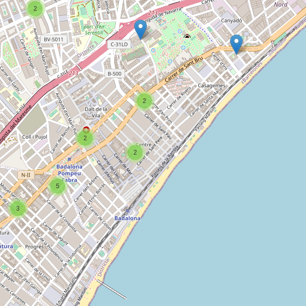 Thumbnail Mapa de supermercados en Badalona