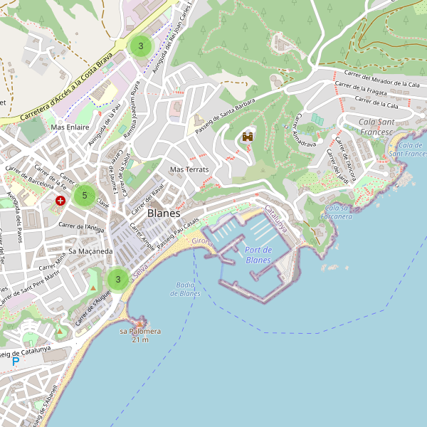 Thumbnail Mapa de supermercados en Blanes