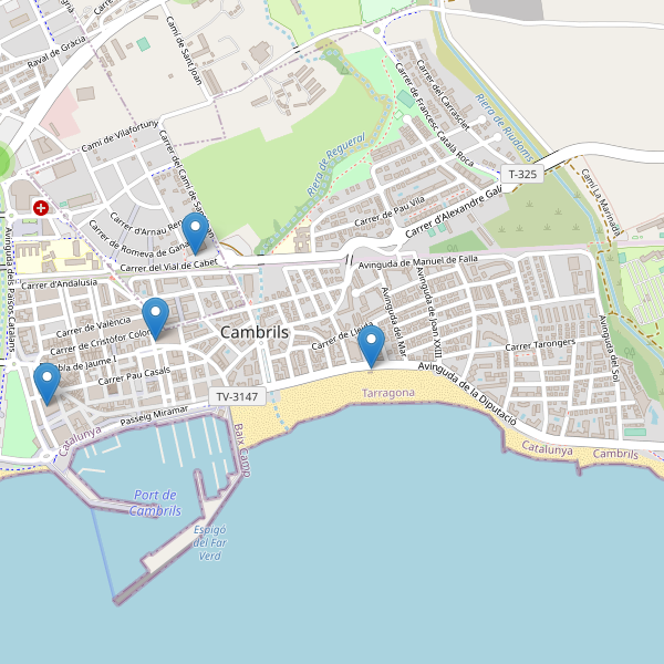 Thumbnail Mapa de supermercados en Cambrils (T)