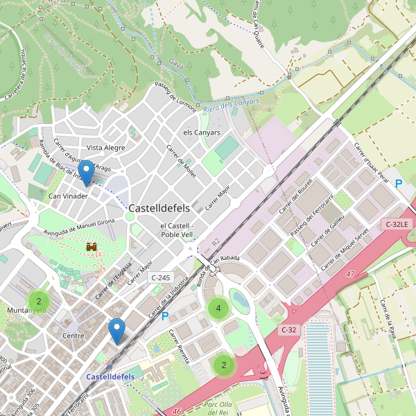 Thumbnail Mapa de supermercados en Castelldefels