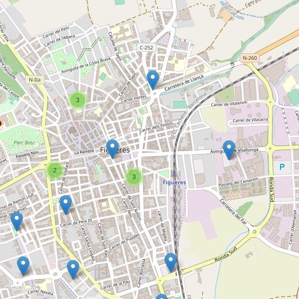 Thumbnail Mapa de supermercados en Figueres