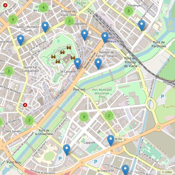Thumbnail Mapa de supermercados en Lleida