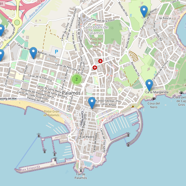 Thumbnail Mapa de supermercados en Palamós