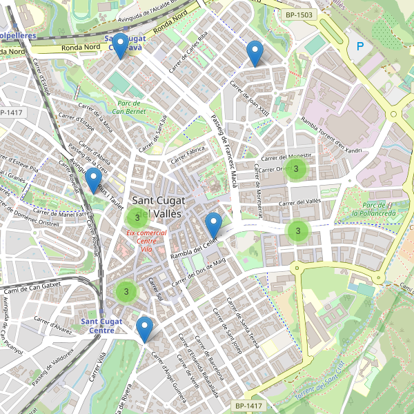 Thumbnail Mapa de supermercados en Sant Cugat del Vallès