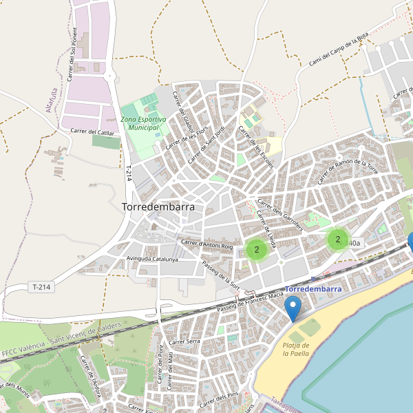 Thumbnail Mapa de supermercados en Torredembarra
