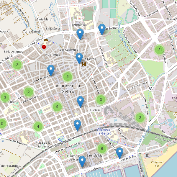 Thumbnail Mapa de supermercados en Vilanova i la Geltrú