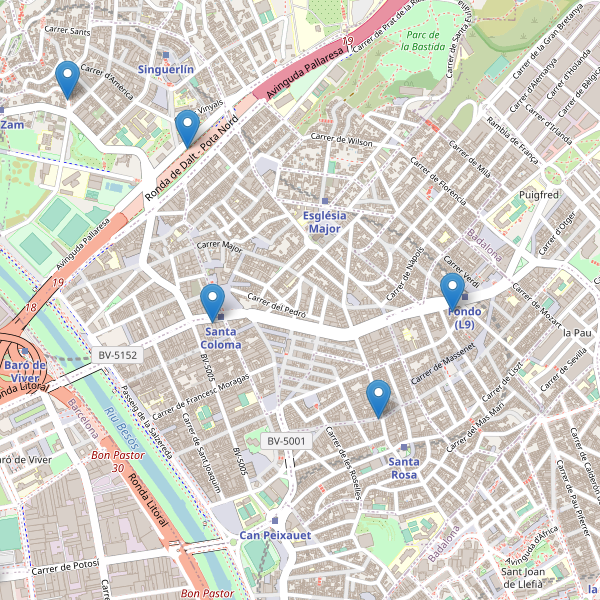 Mapa de taxi en Santa Coloma de Gramenet Thumbnail