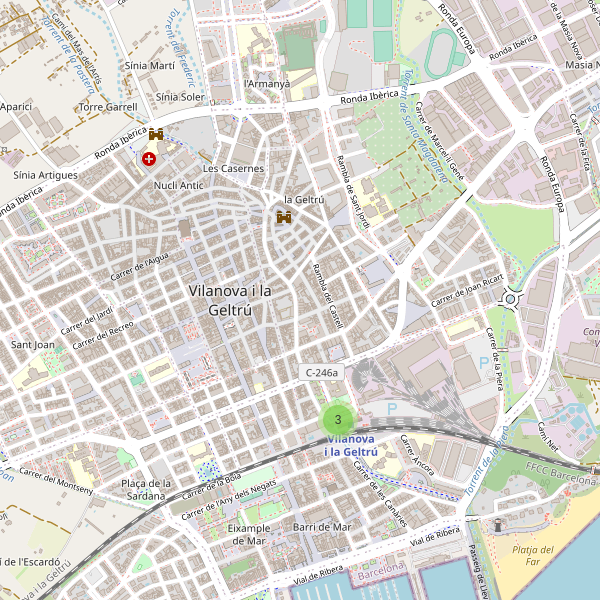 Mapa de taxi en Vilanova i la Geltrú Thumbnail