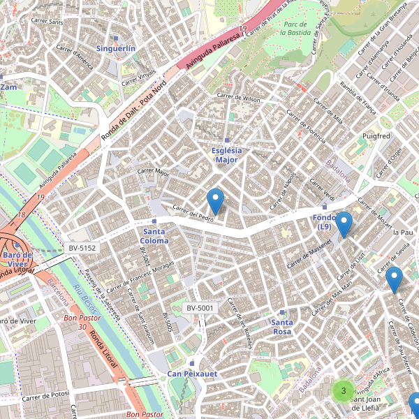Mapa de telefonos en Santa Coloma de Gramenet Thumbnail