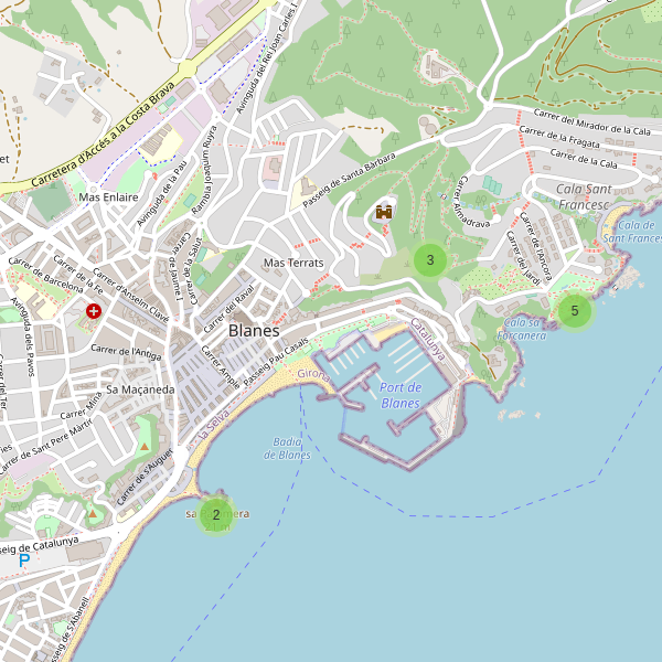 Mapa de vistas en Blanes Thumbnail