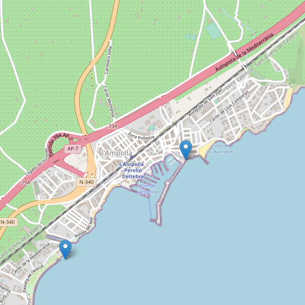 Mapa de vistas en l'Ampolla Thumbnail