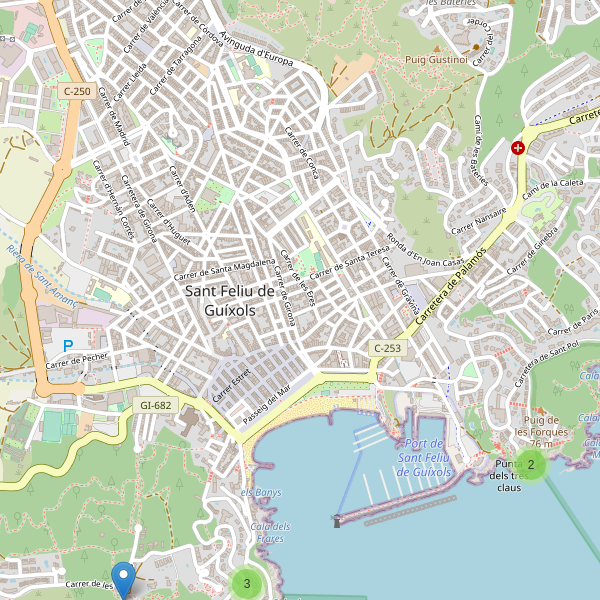 Mapa de vistas en Sant Feliu de Guíxols Thumbnail