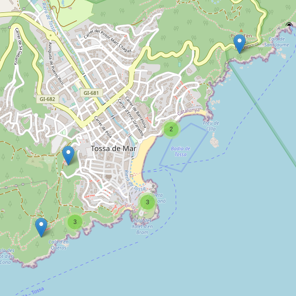 Mapa de vistas en Tossa de Mar Thumbnail
