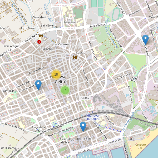 Mapa de zapatos en Vilanova i la Geltrú Thumbnail