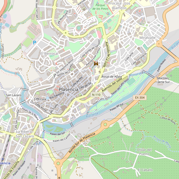 Mapa de aparcamientos-bicicletas en Plasencia Thumbnail