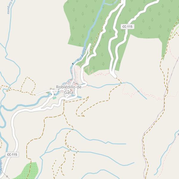 Mapa de aparcamientos-bicicletas en Robledillo de Gata Thumbnail