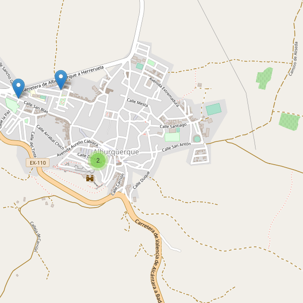 Thumbnail Mapa de aparcamientos en Alburquerque