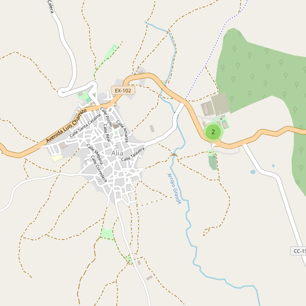 Mapa de aparcamientos en Alía Thumbnail