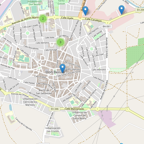 Thumbnail Mapa de aparcamientos en Don Benito