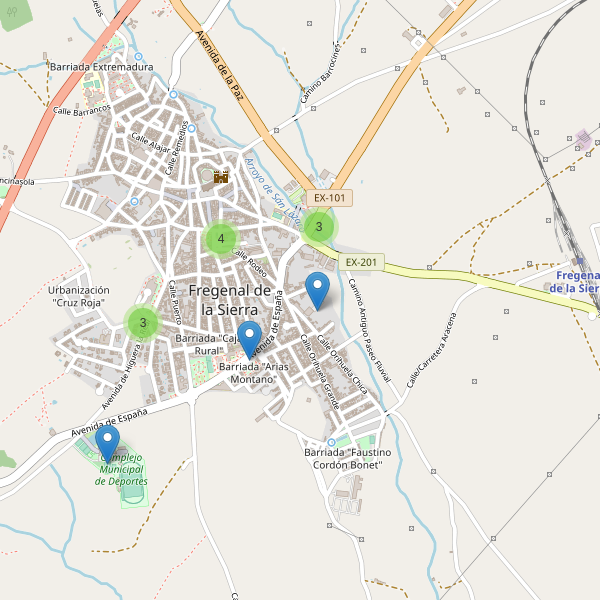 Thumbnail Mapa de aparcamientos en Fregenal de la Sierra