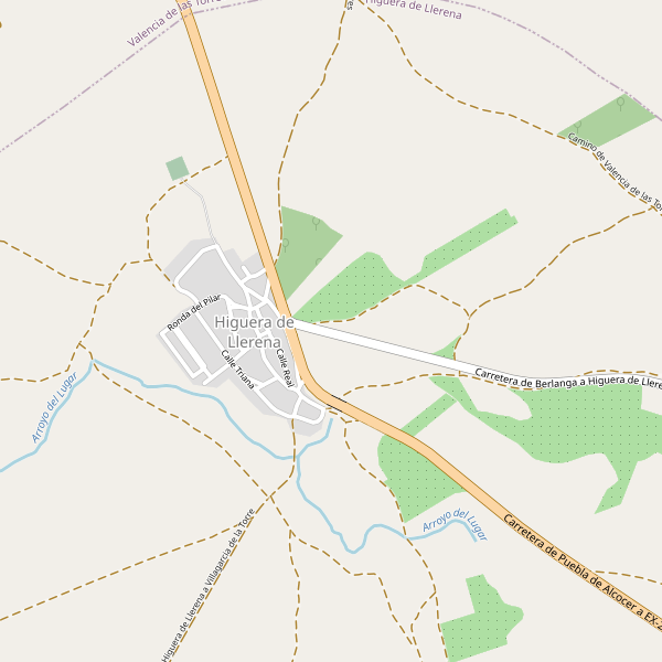 Mapa de aparcamientos en Higuera de Llerena Thumbnail