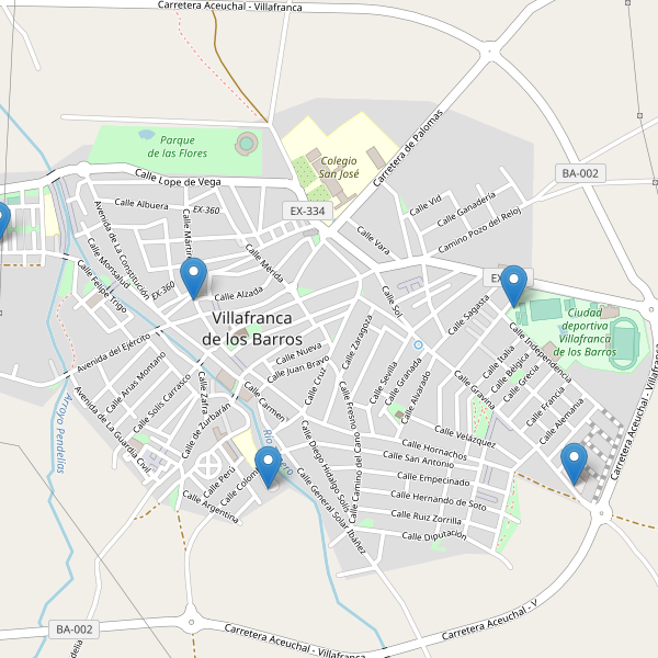 Thumbnail Mapa de aparcamientos en Villafranca de los Barros