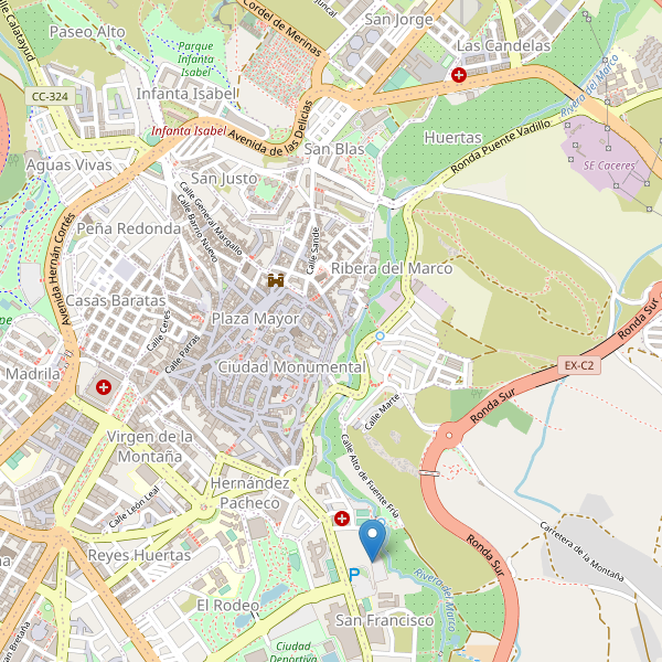 Mapa de aseos en Cáceres Thumbnail