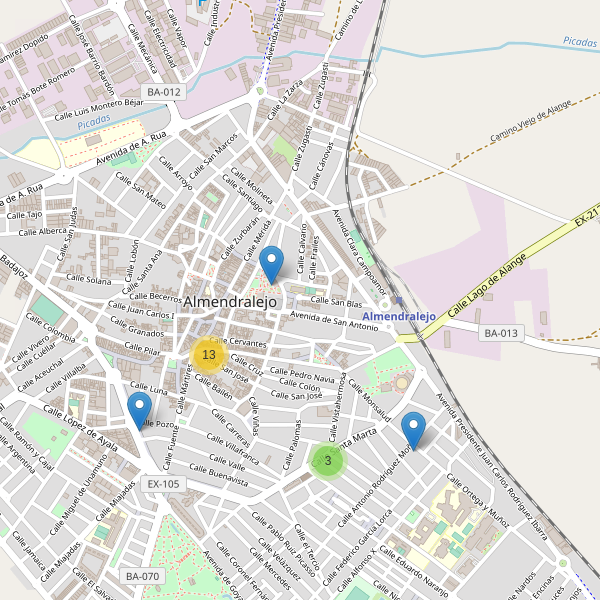 Mapa de cajeros-automaticos en Almendralejo Thumbnail