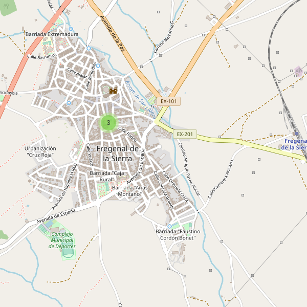 Mapa de cajeros-automaticos en Fregenal de la Sierra Thumbnail