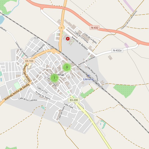 Mapa de cajeros-automaticos en Llerena Thumbnail
