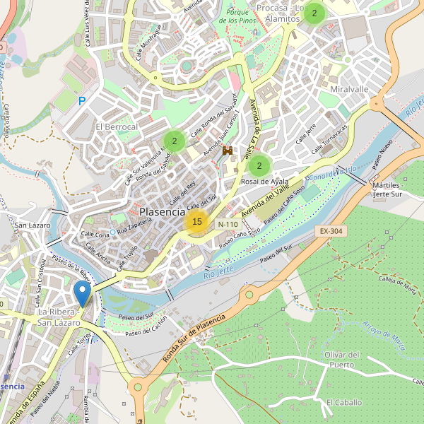 Mapa de cajeros-automaticos en Plasencia Thumbnail