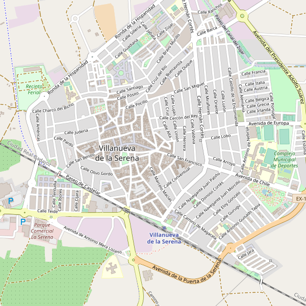 Mapa de cajeros-automaticos en Villanueva de la Serena Thumbnail