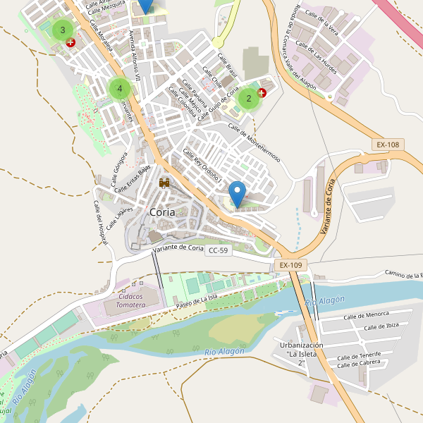 Mapa de escuelas en Coria Thumbnail