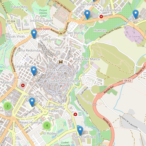 Mapa de escuelas en Cáceres Thumbnail