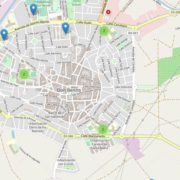 Mapa de escuelas en Don Benito Thumbnail