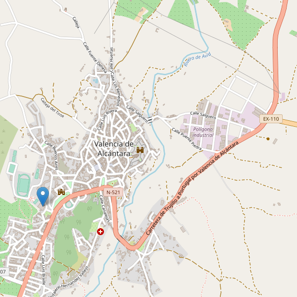 Mapa de escuelas en Valencia de Alcántara Thumbnail