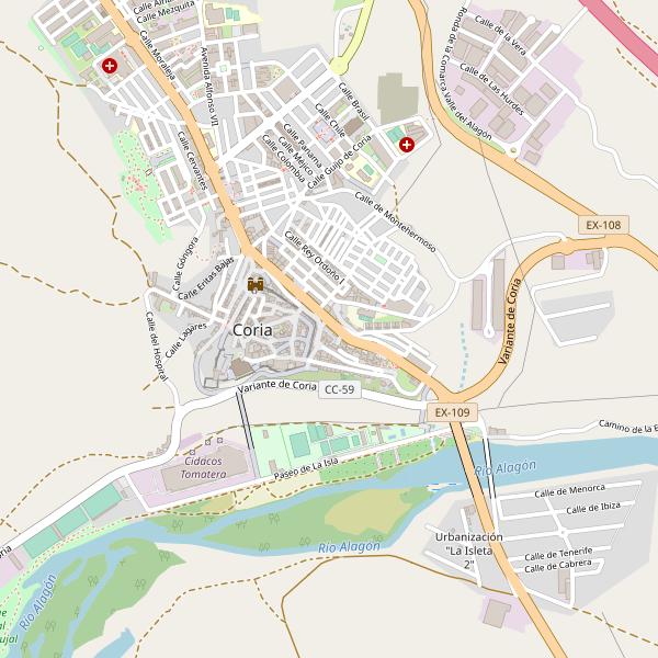 Mapa de estaciones en Coria Thumbnail